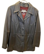 Wilsons Leather Womens Black Thinsulate Insulation Cost Jacket Sz Large