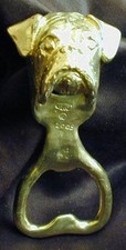 BOXER (natural ears) Bottle Opener in Bronze