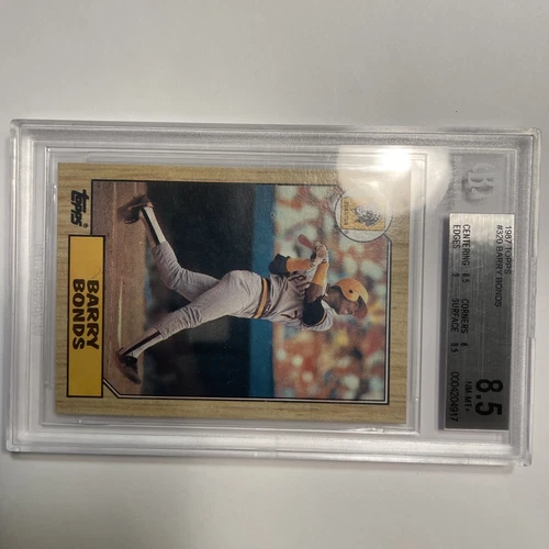 1987 Topps #320 Barry Bonds RC Graded BGS 8.5 Pittsburgh Pirates Rookie