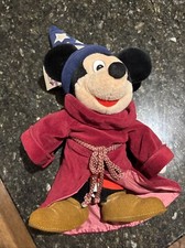Vintage Disney 12" Mickey Mouse Fantasia Sorcerer Plush The Disney Store NWT New