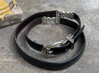 Vintage Brighton BLACK & BROWN REVERSIBLE Belt 34” | eBay display picture 1