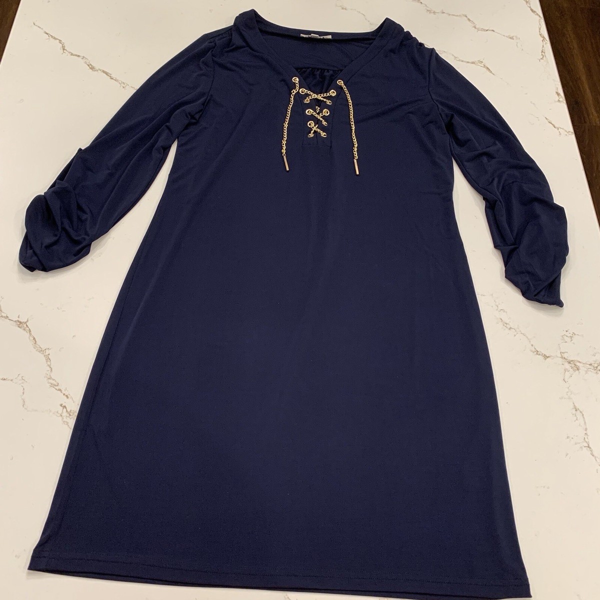 navy blue mid length dress Liv Tulle Midi Dress — Navy Smocked Ruffle