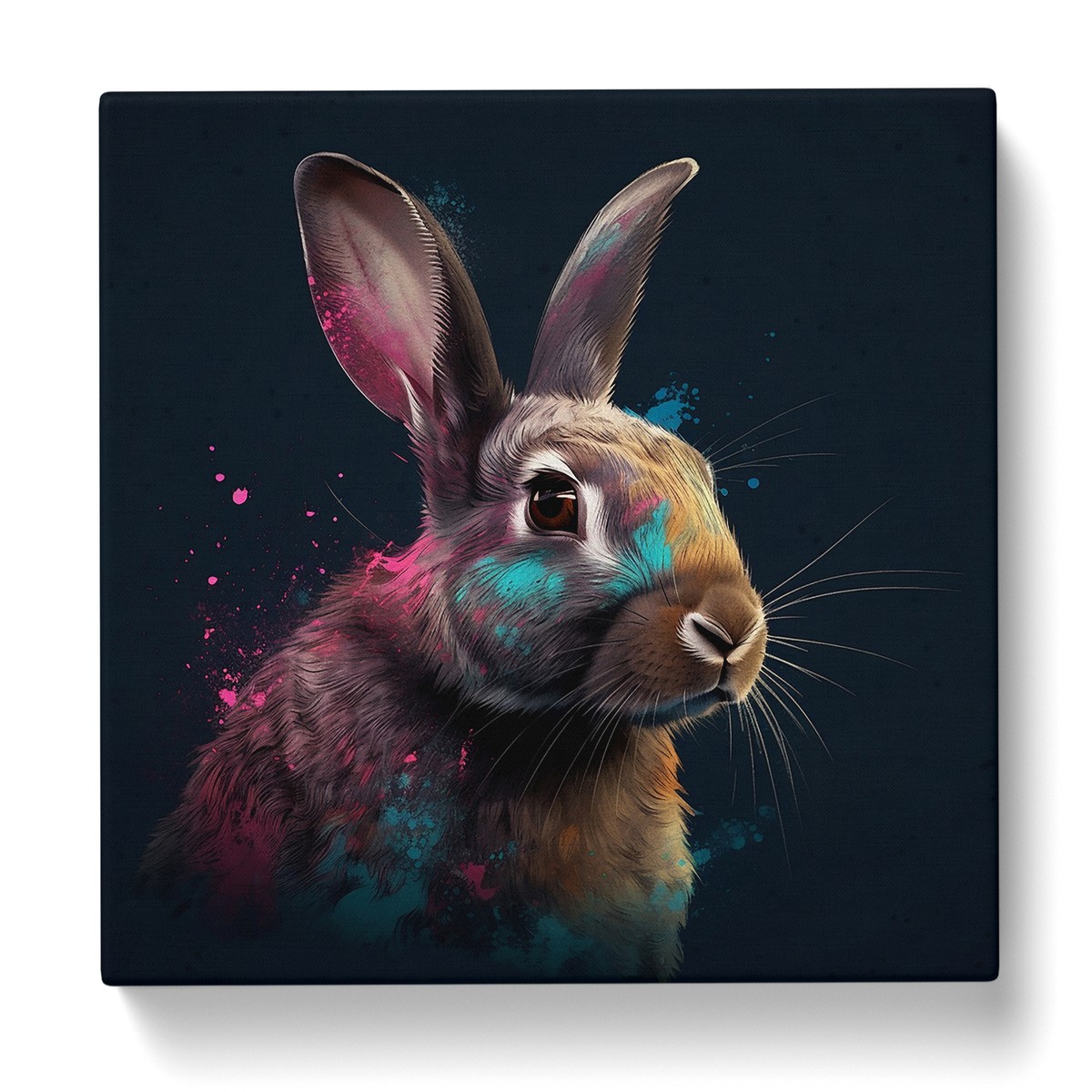 ★Original ART  ‘RABBIT' Rabbit Digital Art No.4 Canvas Wall Art Print Framed Picture Decor