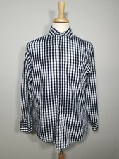 Tommy Hilfiger Size 15 Neck Regular Fit Blue Gingham Button Down Shirt Size M..