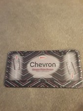 Bell Chevron Chrome Die-cast Metal License Plate Framefree Shipping