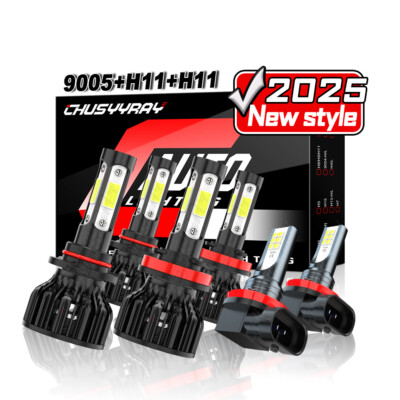 LED Headlight Fog Light Bulbs Kit For Chrysler Pacifica 2017-2020 w/o projector