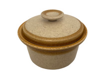 Mikasa Stone Manor F5800 Beige  Brown Speckled Sugar Bowl w/Lid Vintage Japan