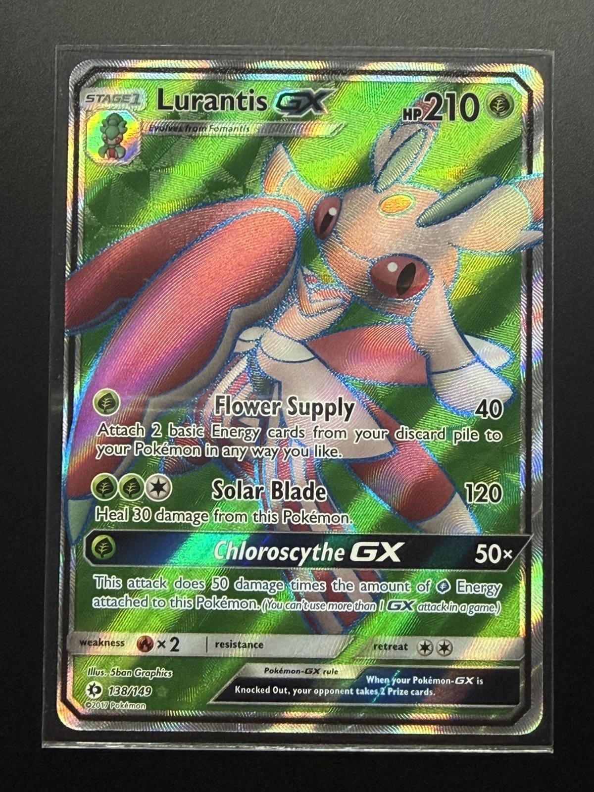 Lurantis GX 138/149 Sun & Moon Base Set S&M Full Art Pokemon TCG Card NM