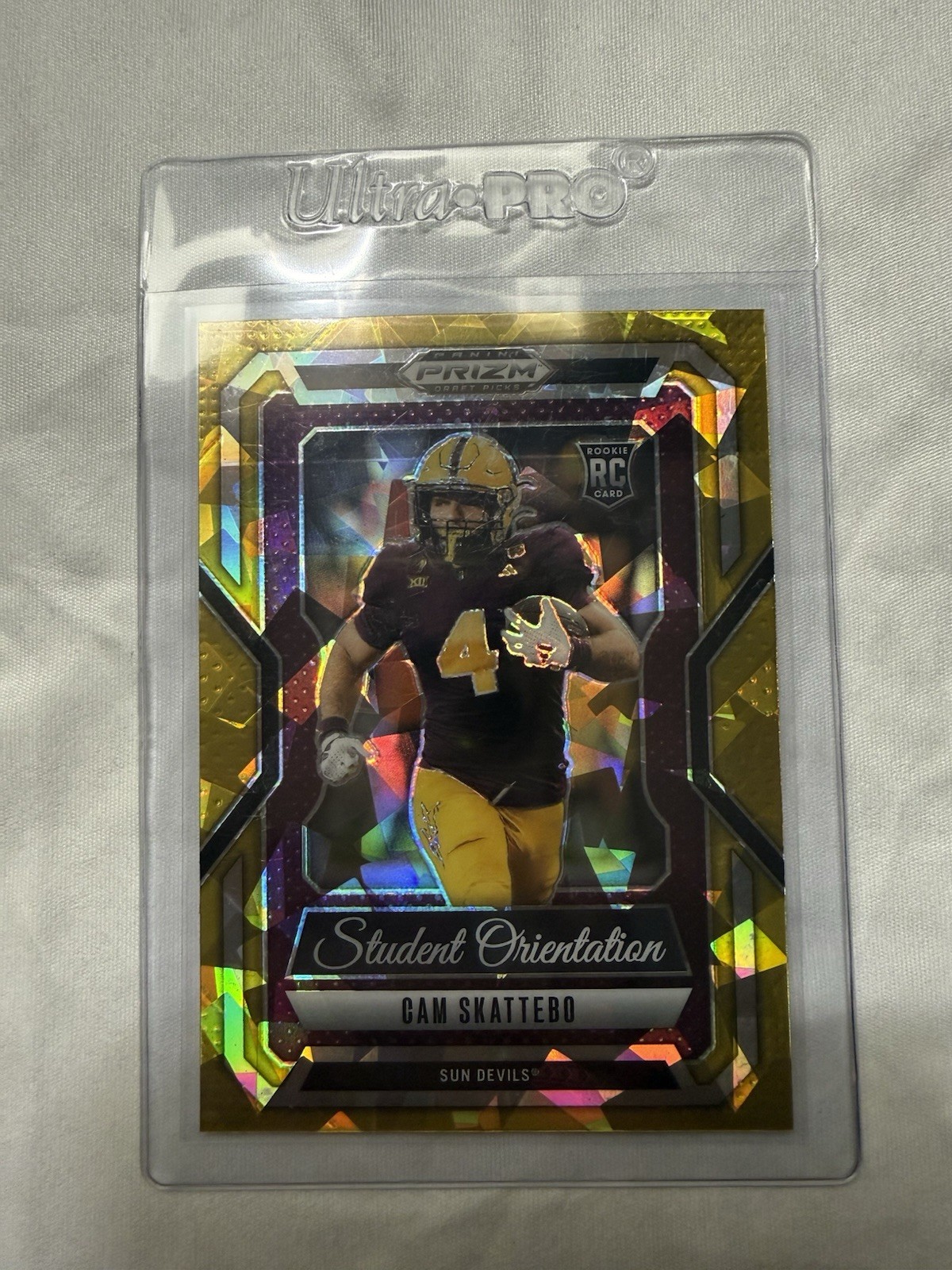 2025 Prizm Draft Picks - Student Orientation Cam Skattebo #16 Gold Ice (RC)🔥