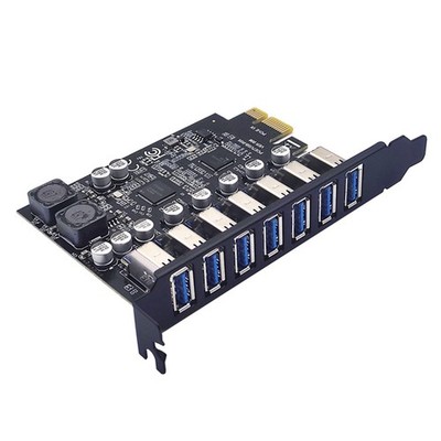 PCIe 7 Ports USB3.2 Gen1 19Pin Erweiterungskarte PCI Express PCI-Express Hub