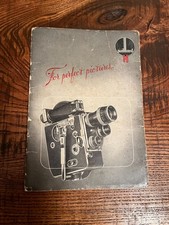 Paillard Bolex H8 H Series Vintage Movie Camera User Manual Instruction Book