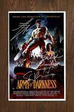 ARMY OF DARKNESS Signed Movie Poster 11x17 with COA - Authentic Memorabilia