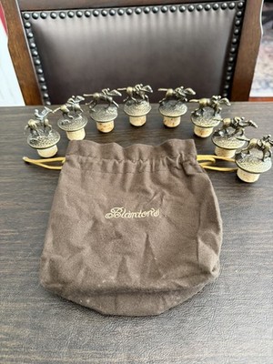 Blanton's Bourbon Complete Set of 8 Bottle Stoppers with Bag!! 