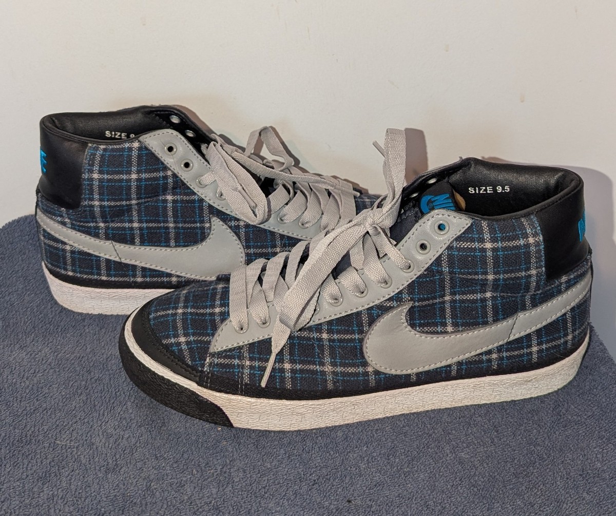 checkered nike blazers