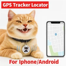Cat GPS Bluetooth Tracker Collar Tag Anti-Lost Locator for iPhone Android