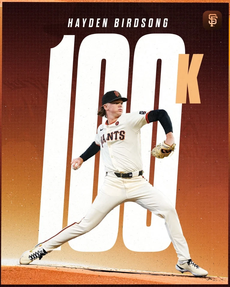 Hayden Birdsong Signed 3.5x2.5 Signature Card S.F. Giants MLB Debut on 6/26/24! - Image 2 of 3