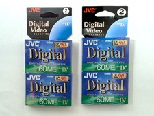 4x JVC DVM60 Digital Media Cassette Mini DV DVM602HT NEW SEALED  2x Two Packs 