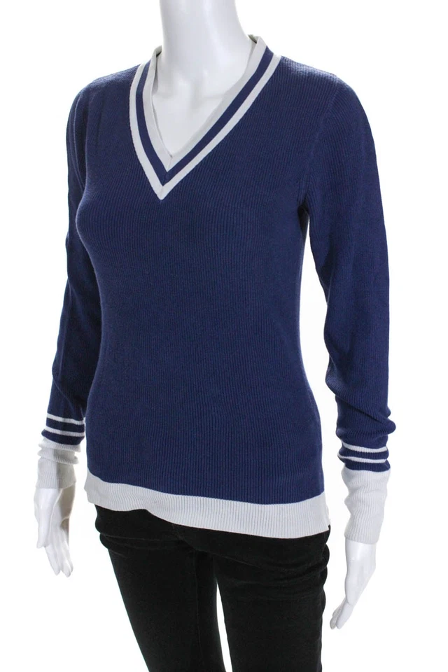 Женский свитер в полоску Slate & Willow Цвет синий Varsity Размер 4 12056902 - Изображение 2 из 4