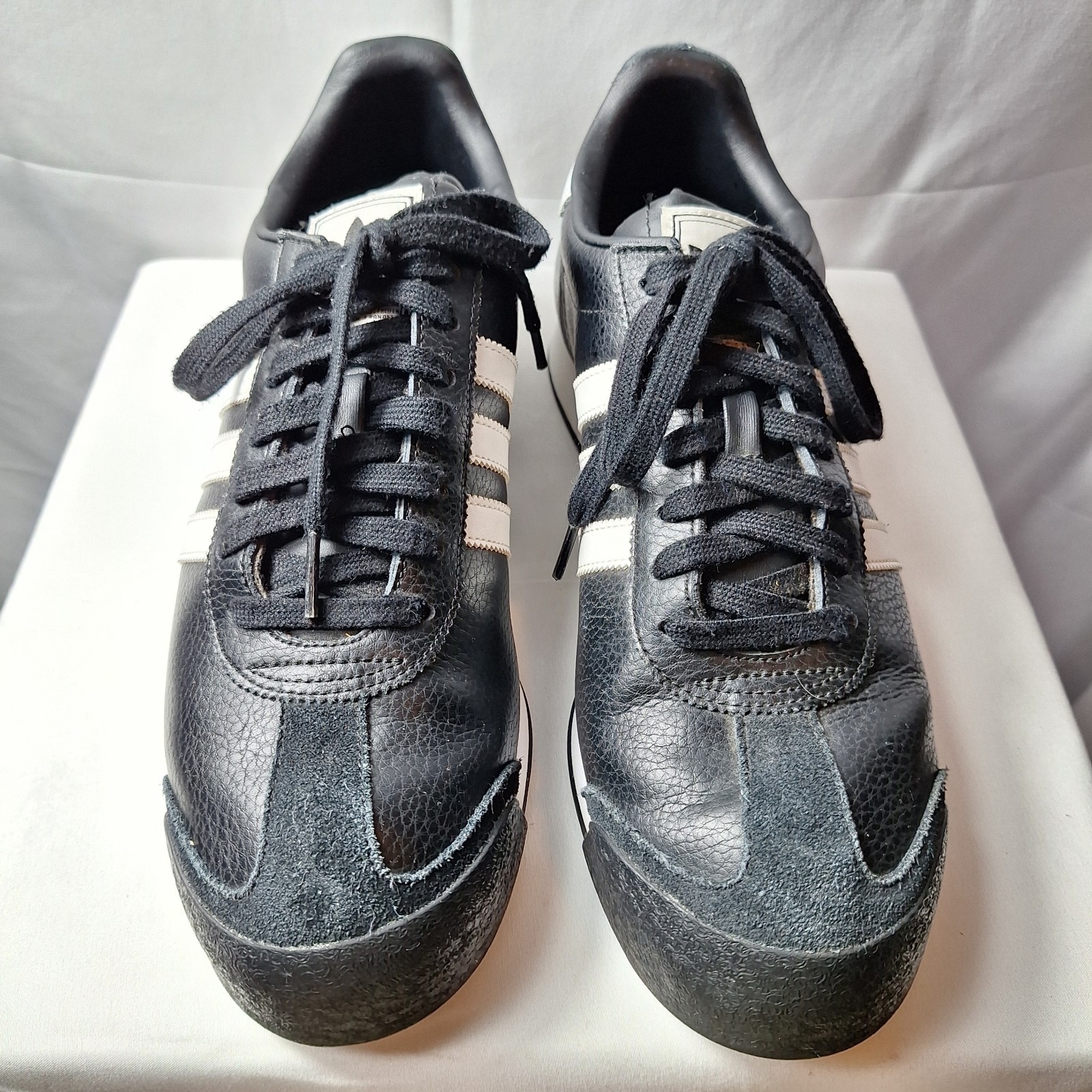 ADIDAS Originals Samoa Sneaker Men Sz 10 Black White Suede Toe Cap Retro 90s Y2K image 2
