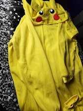 Pokemon Pikachu Rubie's Adult onepiece Zip Up Sleeper Costume Small