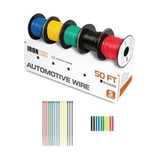 250 ft 18 Gauge Wire - 5 Roll Assortment Pack Automotive 18 Gauge-50ft-5 Pack