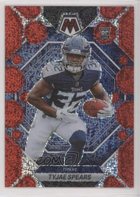 2023 Panini Mosaic Rookies Red Sparkle Prizm Tyjae Spears #369 Rookie RC 1gx0