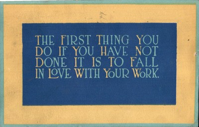 Fall In Love With Your Work 1912 POSTCARD