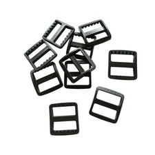 Wide Mouth Triglide Slides 100 PCS 1-Inch Black Plastic Buckles for Belts