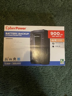 CyberPower AVRG900U AVR UPS Battery Backup Surge Protector 900VA 480W 12 Outlets