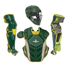 All-Star MVP-PRO Intermediate Baseball Catcher's Package - Dark Green/Gold