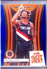 2019-20 Hoops Premium Stock Nassir Little #6 Blazers We Got Next Blue