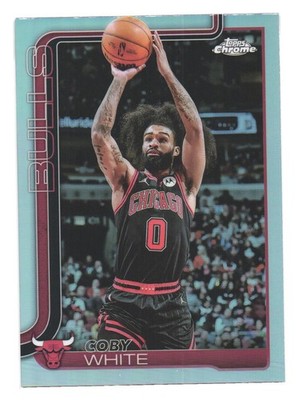 2025-26 Topps Chrome NBA Basketball Chicago Bulls Refractor Coby White