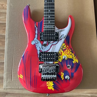 US Warehouse Joe Satriani Silver Surfer Red electric guitar HHH Pickup FR Bridge