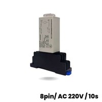 Zeitrelais AH3-2 220 V AC 0–10 S 8-Polig FüR Werkstattmaschinen Ersatzteil
