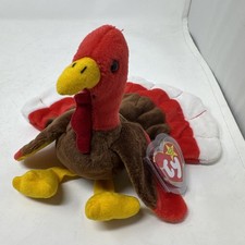Ty Beanie Baby Buddy Gobbles The Turkey Soft Plush Toy with Tags