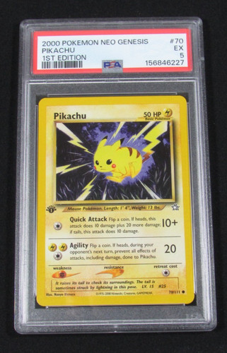 Pikachu (1st Edition) graded PSA 5 for sale on eBay