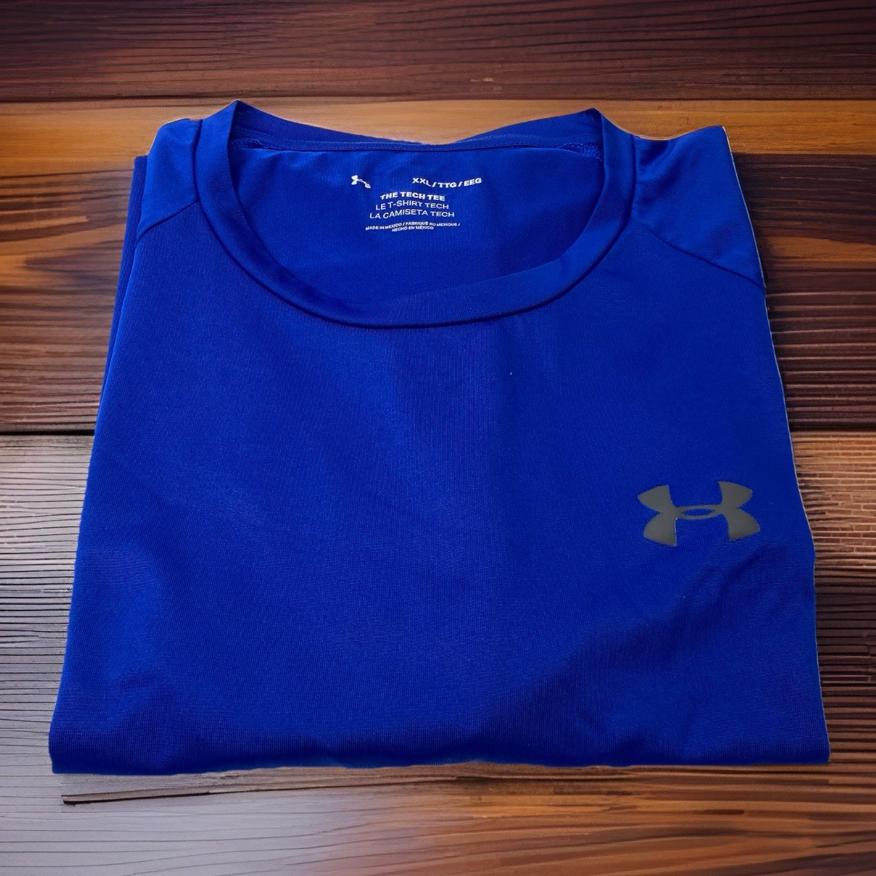 Under Armour Tech Tee Men’s 2XL XXL Short Sleeve Crew Neck Solid Blue T Shirt