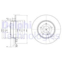 Delphi 2X Bremsscheibe Hinten Ø290 Mm FüR Mercedes-Benz C-Klasse W203 W202 Slk