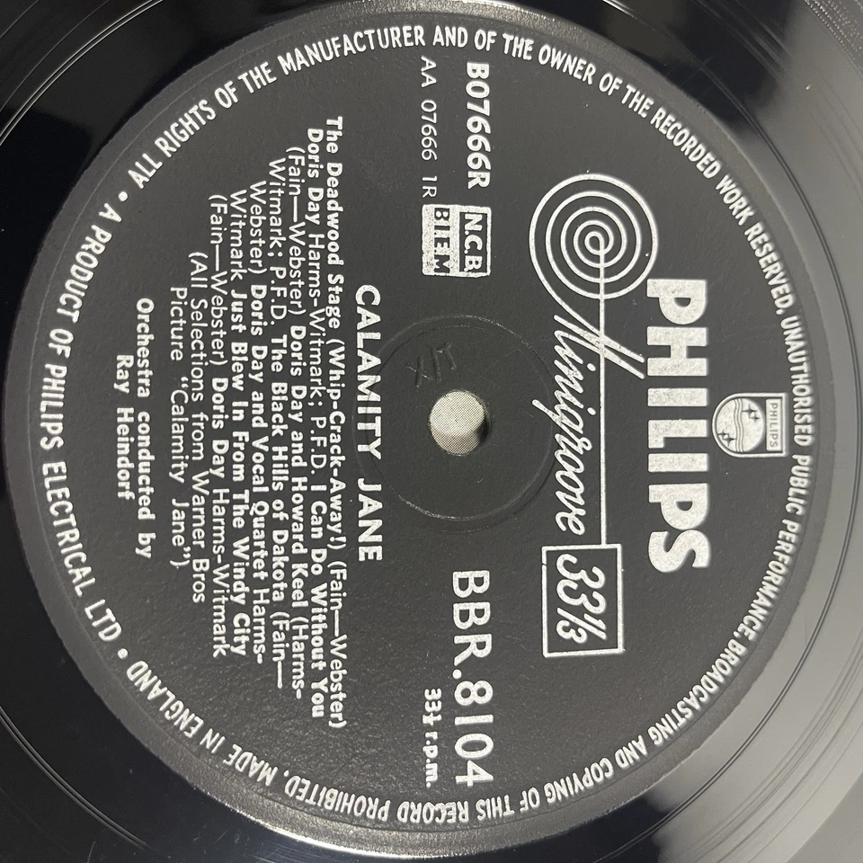 Doris Day - Calamity Jane (10" Vinyl Record 1st UK Edition BBR 8104) - Image 3 of 4