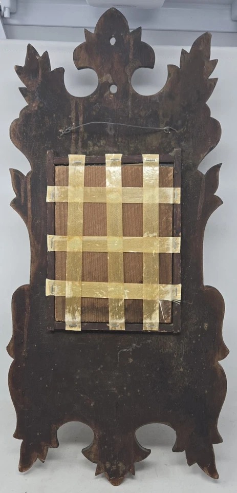 Espejo Chippendale vintage con desplazamiento rococó cortado y compartimento de almacenamiento madera 2' Foto 3 de 4