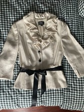NEW ADRIANNA PAPELL EVENING ESSENTIALS JACKET SIZE SMALL SHELL COLOR
