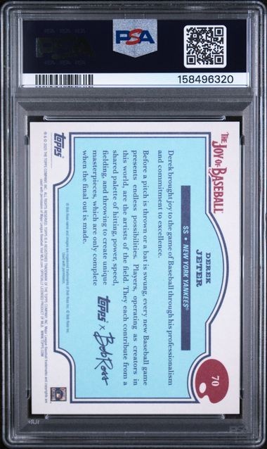 Topps x Bob Ross The Joy Of Baseball 2025 Derek Jeter #70 PSA 10 Yankees view 2