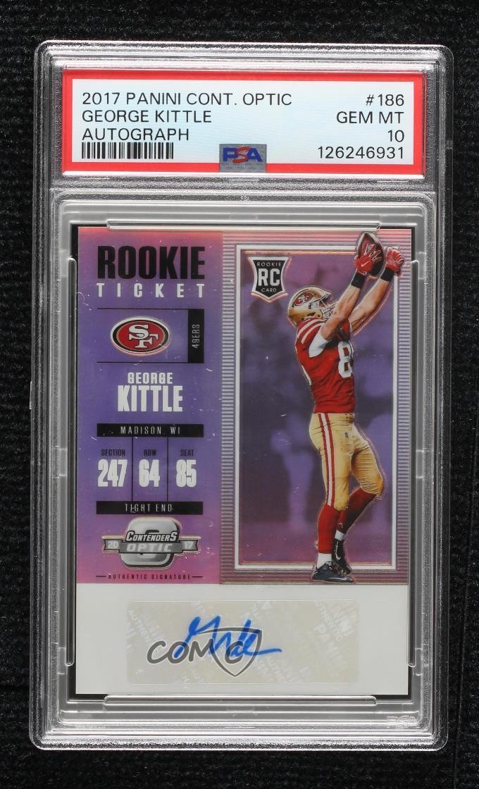 George Kittle Panini Contenders Optic #186 Autograph