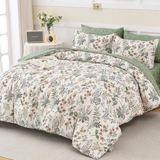 Wongs Bedding Floral Comforter Set King Size7 Pieces Bed In A Bag Flower