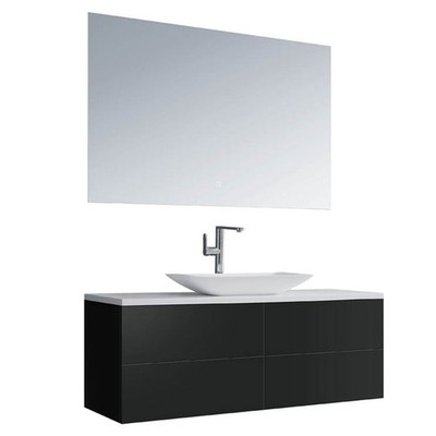 STONEART Badmöbel-Set Brugge BU-1201pro-1, dunkelgrau, 120x50cm Unterschrank Spi