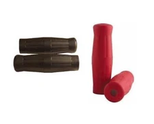 Emgo Coke Bottle Style Grip Set for 1in. Handlebars - White - 42-56541