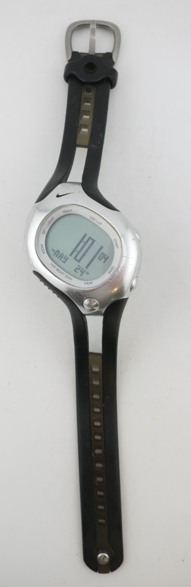 Nike Triax Speed 300 Digital Sport Black + Silver-Tone Watch
