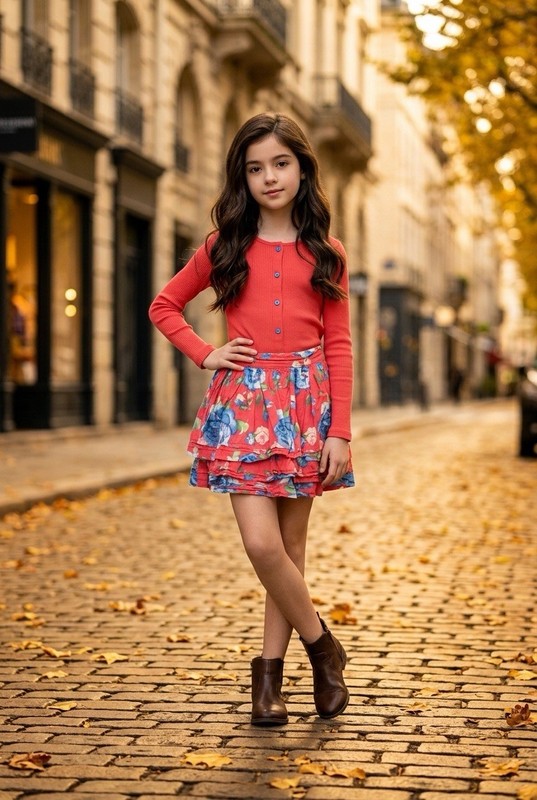 Gilly Hicks Sydney Floral Tiered Mini Skirt-Hot Pink&Blue (7-8) NWOT Skirt Only