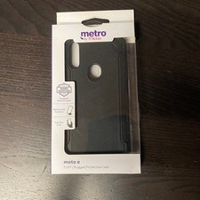 Nueva Funda Protectora Resistente MetroPCS Tuff para Teléfono Celular Motorola Moto E Negra