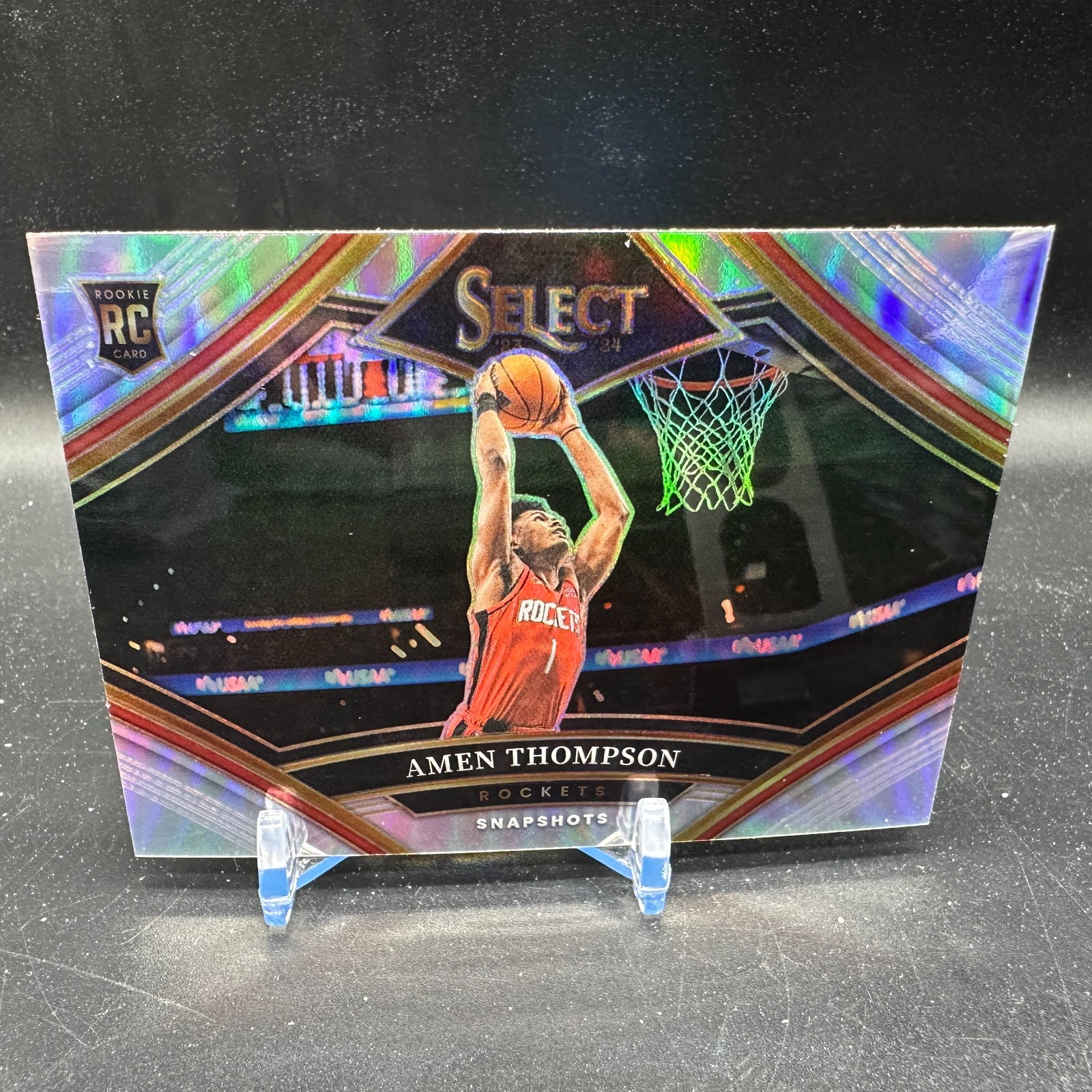 Amen Thompson Rookie Silver Prizm Snapshots 2023-24 Panini Select RC #8
